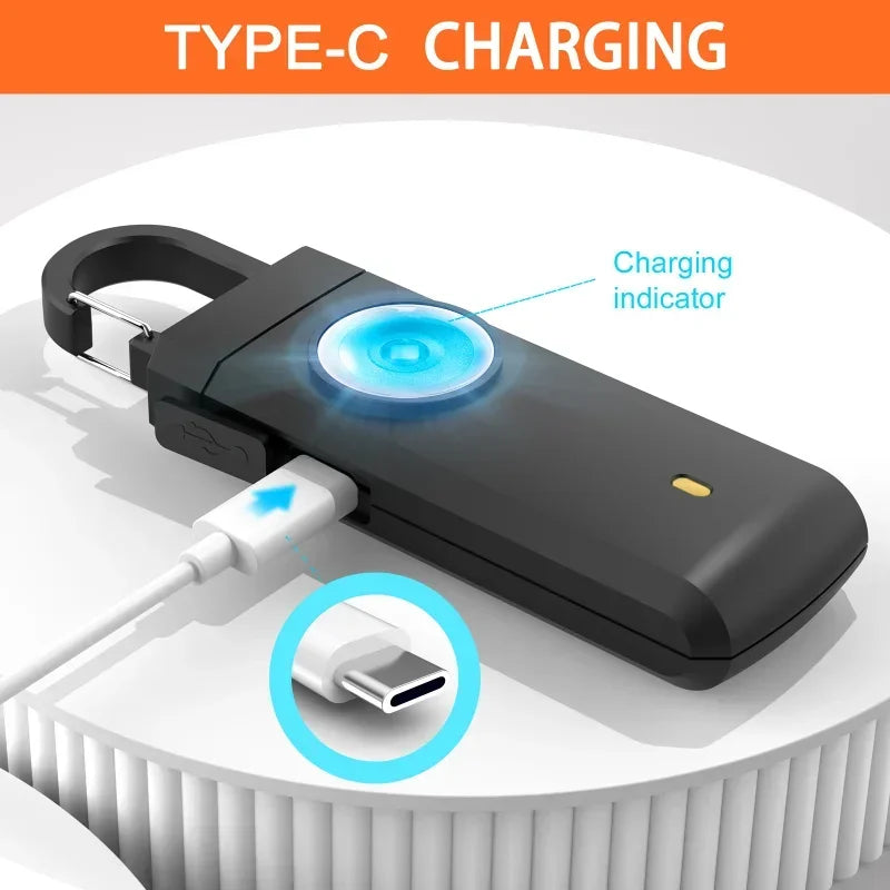 Fixby Safety Light — LED Flashlight + 120dB Alarm Keychain.